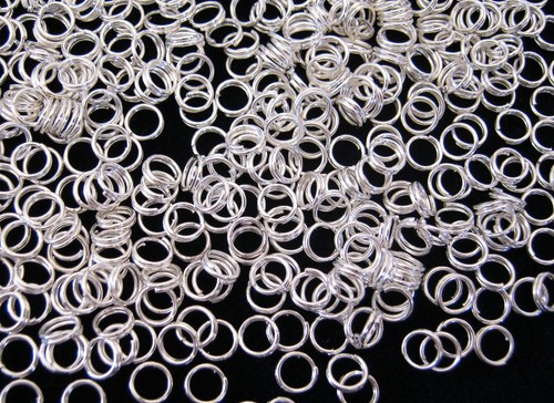 100 spaltringe silber farben - 100,